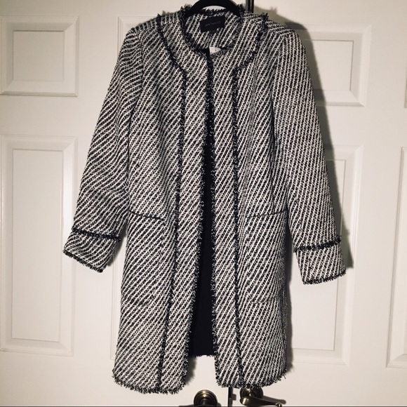 Ann Taylor Framed Fringe Coat NWT - Picture 2 of 4